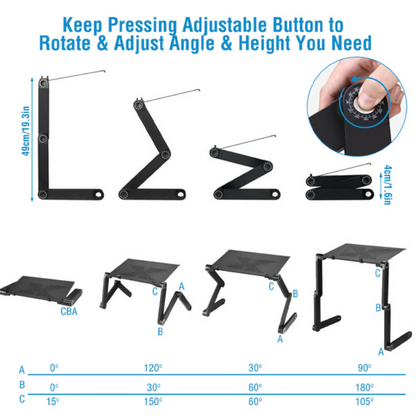Adjustable Ergonomic Laptop Stand with 360° Rotation – Lightweight Aluminum Design for Comfort and Flexibility 5