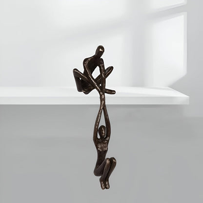 Romantic Resin Sculpture of Trust and Balance - Elegant Home Décor for Love and Partnership 4