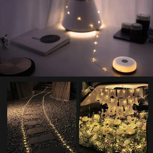 Portable LED Fairy Lights – 10 Meter Battery-Powered String Lights with 100 Warm White LEDs 1