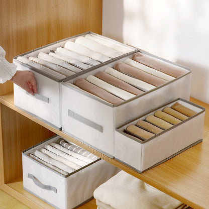 Foldable Clothing Storage Box with Compartments – Space-Saving Organizer for Clothes, Towels, and Accessories 3
