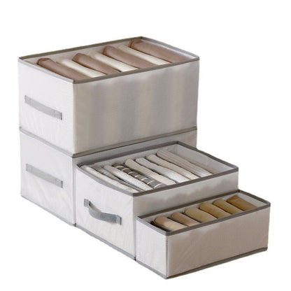 Foldable Clothing Storage Box with Compartments – Space-Saving Organizer for Clothes, Towels, and Accessories 4