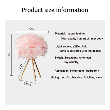 Elegant Ostrich Feather Table Lamp – Romantic Ambient Lighting for Home and Events 12