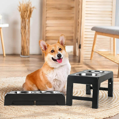 Adjustable Elevated Dog Feeder with Stainless Steel Bowls – Ergonomic Pet Feeding Station 10