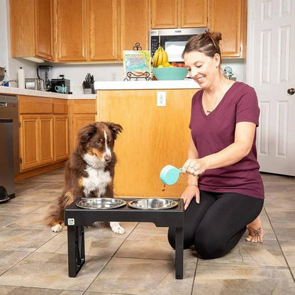 Adjustable Elevated Dog Feeder with Stainless Steel Bowls – Ergonomic Pet Feeding Station 2