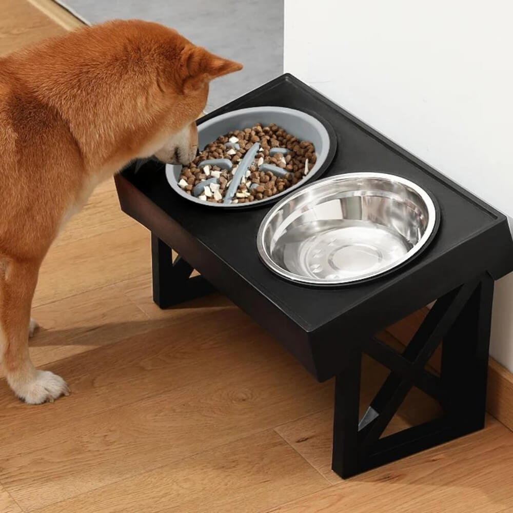 Adjustable Elevated Dog Feeder with Stainless Steel Bowls – Ergonomic Pet Feeding Station 7