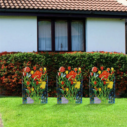 Decorative Metal Garden Fence Art - Butterfly and Flower Wall Decor for Outdoor Spaces 1