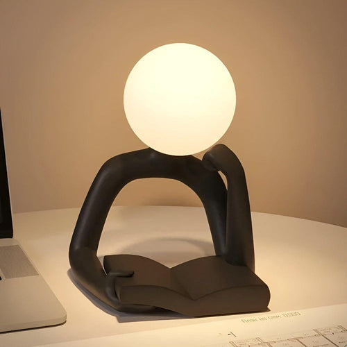 Abstract LED Table Lamp with Marble Effect – Sculptural Design for Home and Office 1