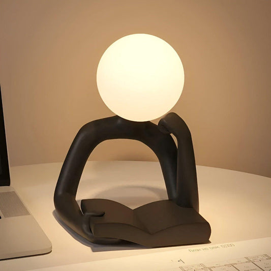 Abstract LED Table Lamp with Marble Effect – Sculptural Design for Home and Office 1
