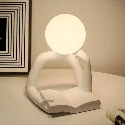 Abstract LED Table Lamp with Marble Effect – Sculptural Design for Home and Office 5