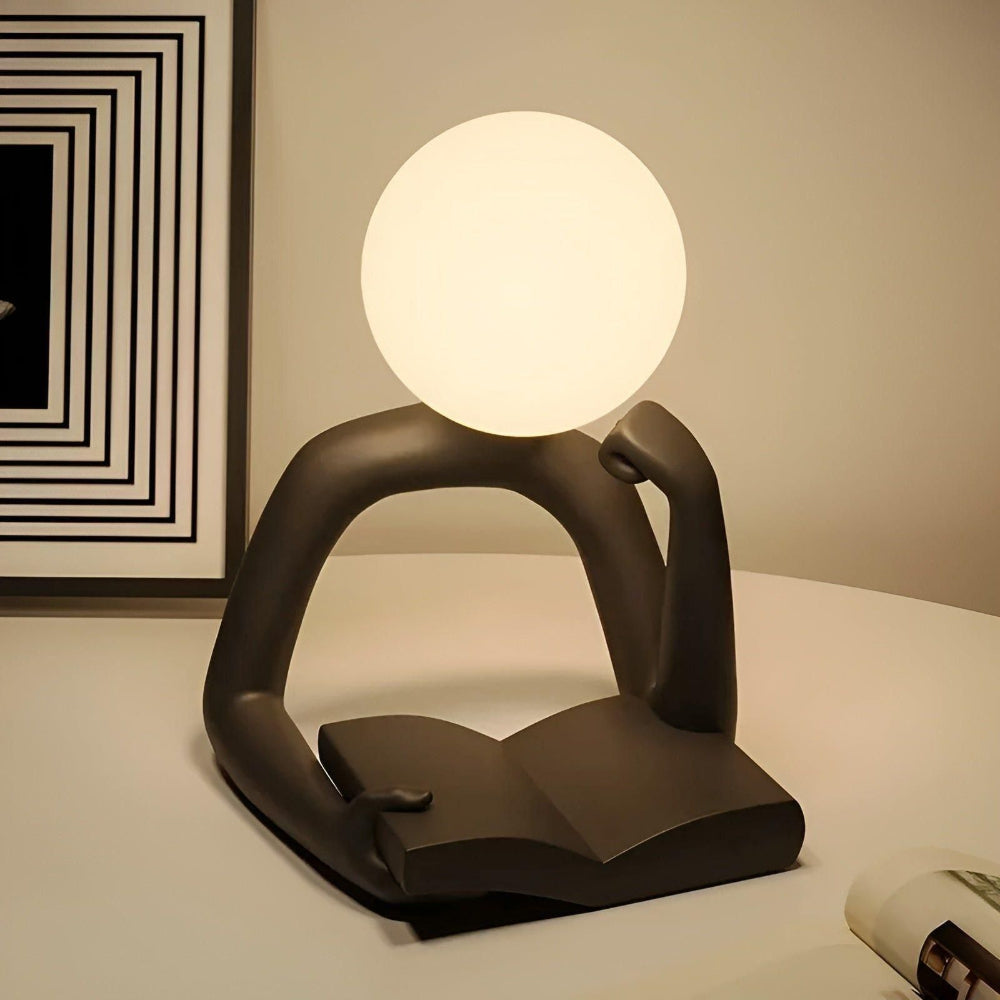 Abstract LED Table Lamp with Marble Effect – Sculptural Design for Home and Office 6