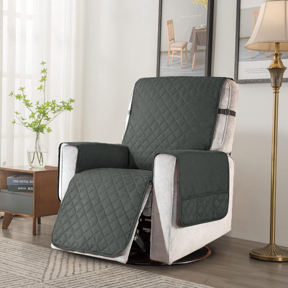 Stretch Armchair Cover - 4-Way Stretch Fabric, Slip-Resistant, Machine Washable, Fits Most Standard Chairs 2