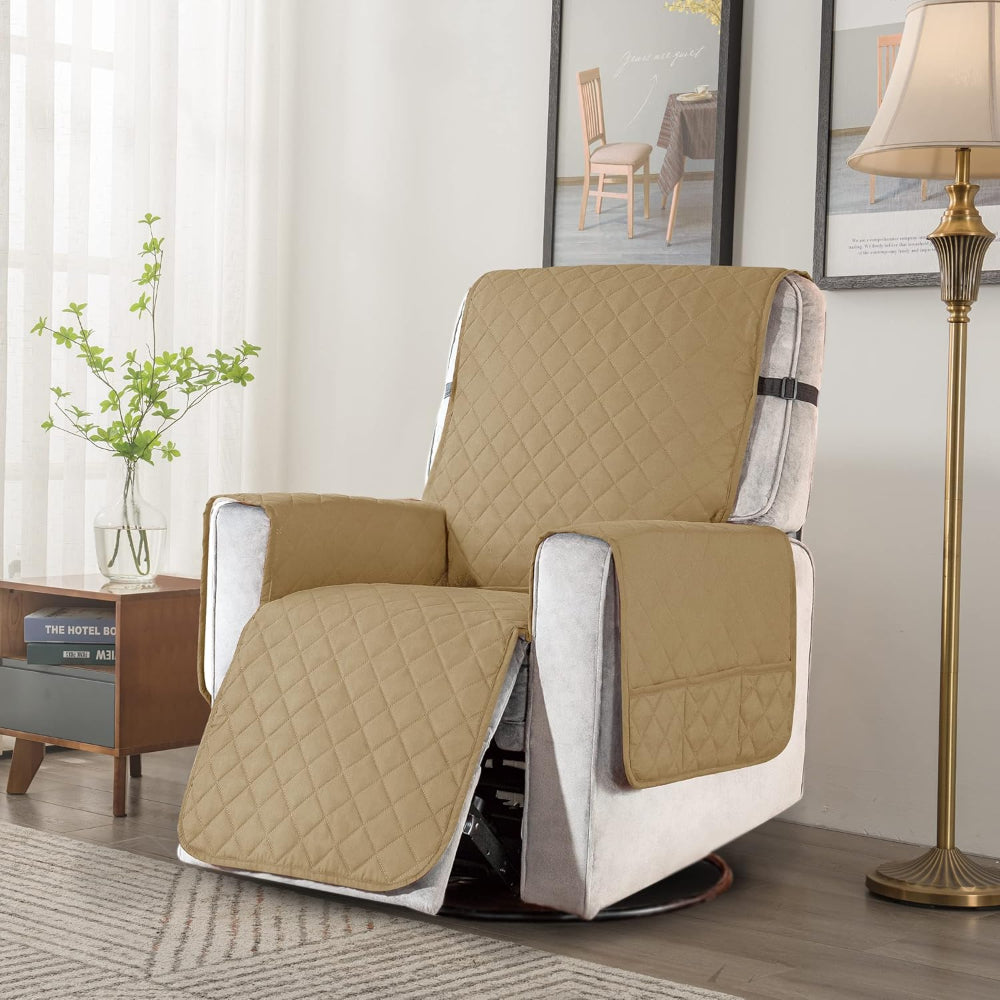Stretch Armchair Cover - 4-Way Stretch Fabric, Slip-Resistant, Machine Washable, Fits Most Standard Chairs 4
