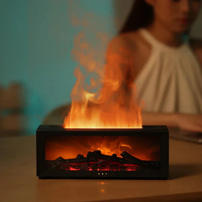 4-in-1 Humidifier and LED Flame Lamp – Soothing Air and Realistic Fire Effect 2