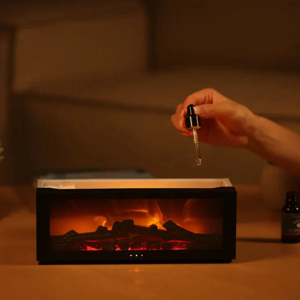 4-in-1 Humidifier and LED Flame Lamp – Soothing Air and Realistic Fire Effect 4