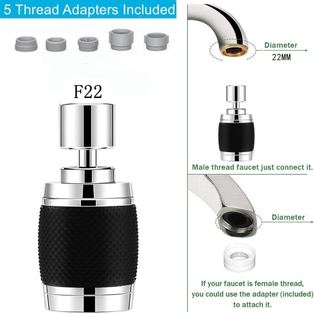 Adjustable Faucet Aerator with 3 Water Flow Modes – Versatile Kitchen and Bathroom Attachment 8