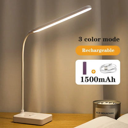 Adjustable LED Desk Lamp with USB Charging – Flexible Neck and Touch Control 3