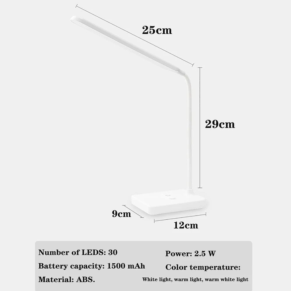 Adjustable LED Desk Lamp with USB Charging – Flexible Neck and Touch Control 4