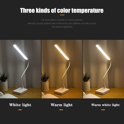 Adjustable LED Desk Lamp with USB Charging – Flexible Neck and Touch Control 5