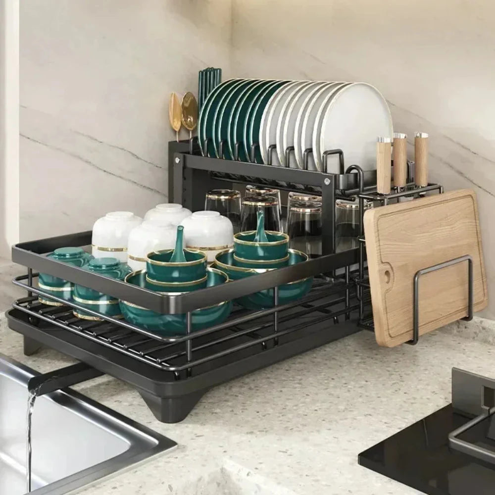 Adjustable Stainless Steel Clothes Drying Rack for Sink and Countertop – Space-Saving Kitchen Laundry Rack 4