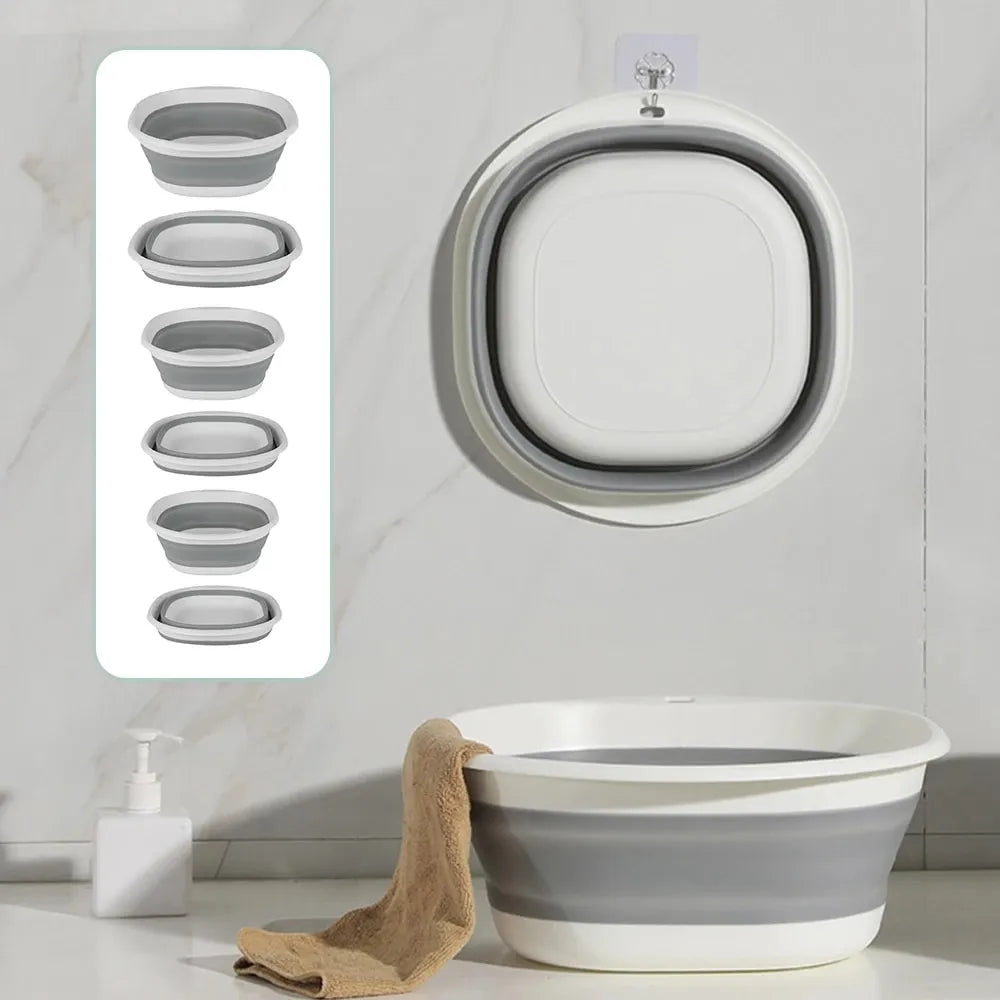 Collapsible Silicone Washing Basin for Kitchen and Outdoor Use – Space-Saving Design 2
