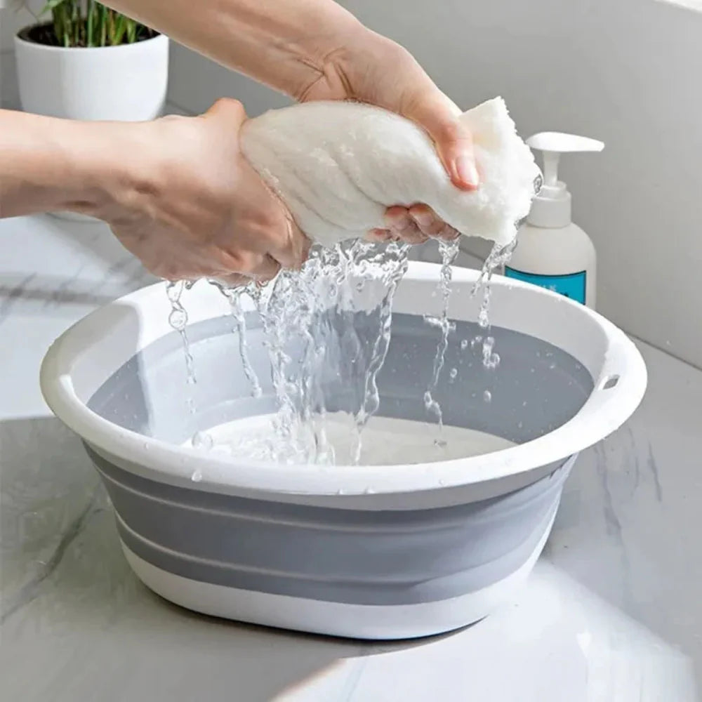 Collapsible Silicone Washing Basin for Kitchen and Outdoor Use – Space-Saving Design 3