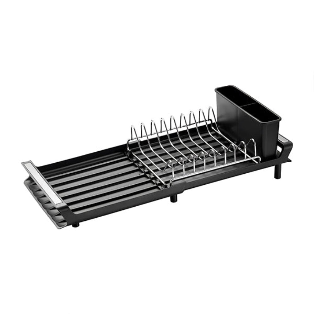 Adjustable Dish Drying Rack with Drainage Tray – Space-Saving Stainless Steel Design 4