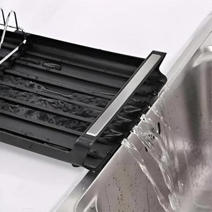 Adjustable Dish Drying Rack with Drainage Tray – Space-Saving Stainless Steel Design 5