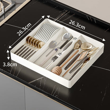 Expandable Kitchen Drawer Organizer with Adjustable Dividers – Durable Plastic Cutlery Tray for Office and Bathroom Storage 4