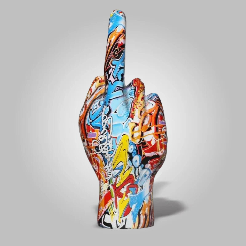 Unique Resin Middle Finger Sculpture – Bold Decorative Statement for Home and Garden 5