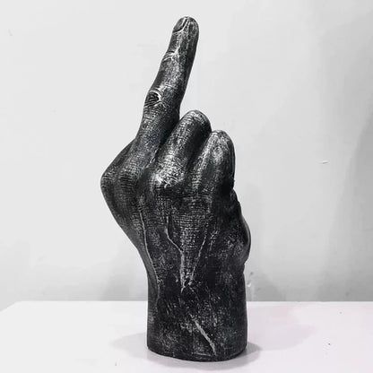 Unique Resin Middle Finger Sculpture – Bold Decorative Statement for Home and Garden 15
