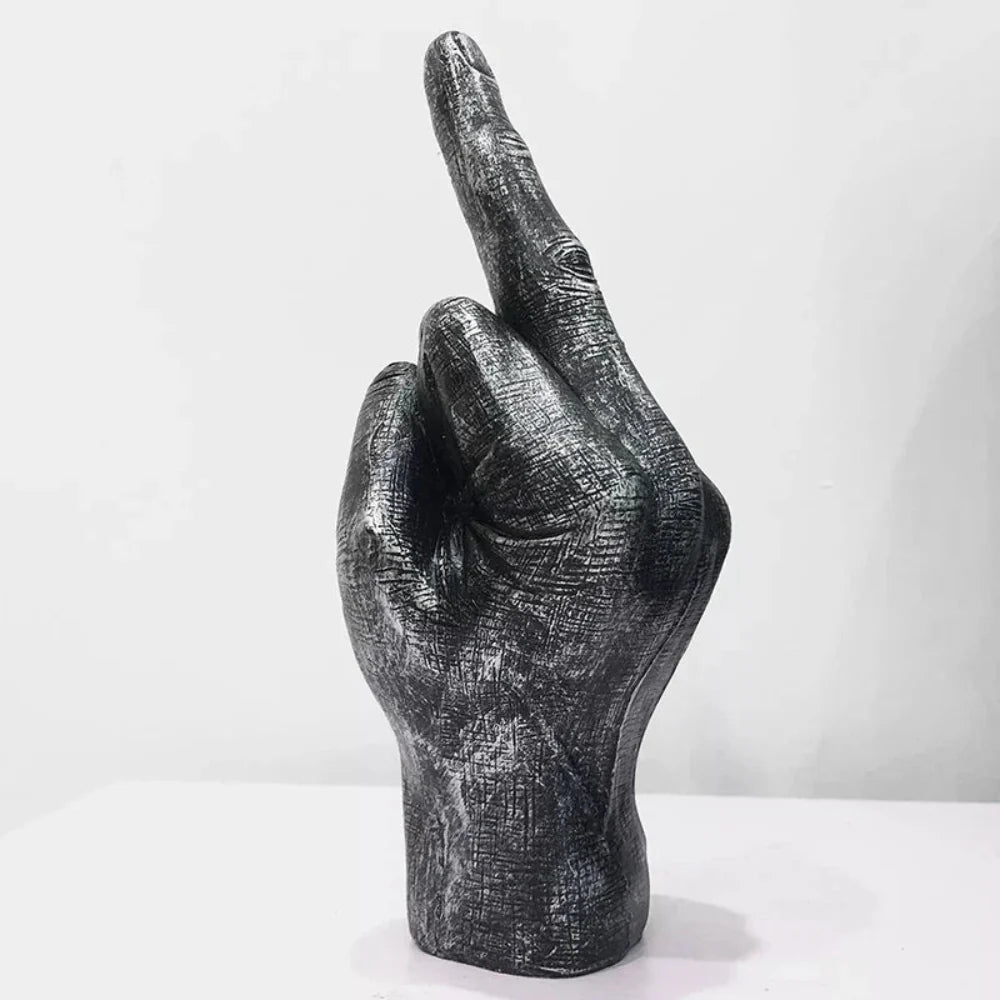 Unique Resin Middle Finger Sculpture – Bold Decorative Statement for Home and Garden 16
