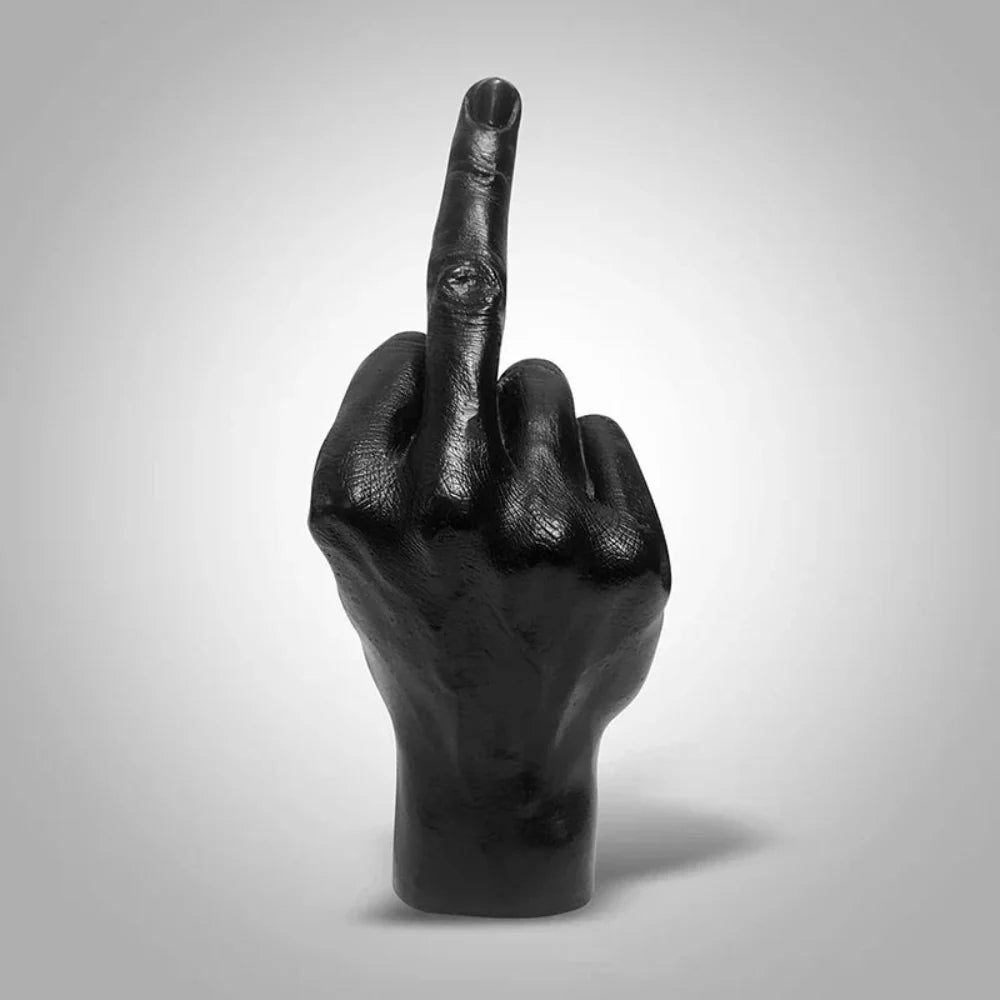 Unique Resin Middle Finger Sculpture – Bold Decorative Statement for Home and Garden 17