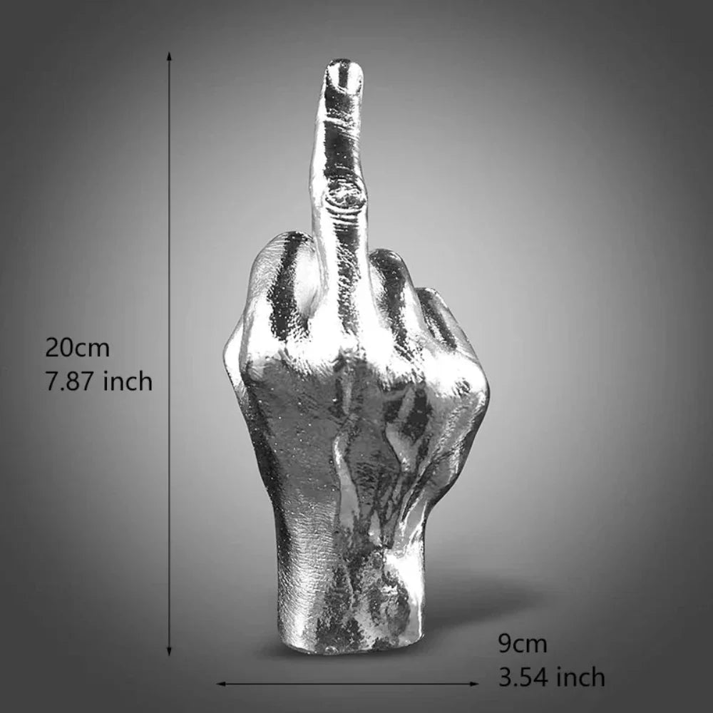 Unique Resin Middle Finger Sculpture – Bold Decorative Statement for Home and Garden 19