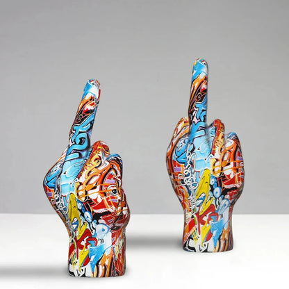 Unique Resin Middle Finger Sculpture – Bold Decorative Statement for Home and Garden 20