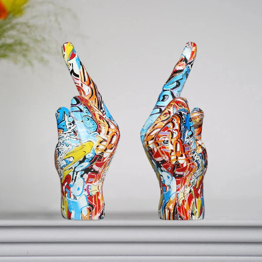 Unique Resin Middle Finger Sculpture – Bold Decorative Statement for Home and Garden 8