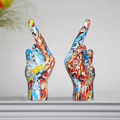 Unique Resin Middle Finger Sculpture – Bold Decorative Statement for Home and Garden 8