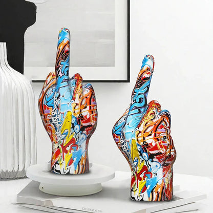 Unique Resin Middle Finger Sculpture – Bold Decorative Statement for Home and Garden 10