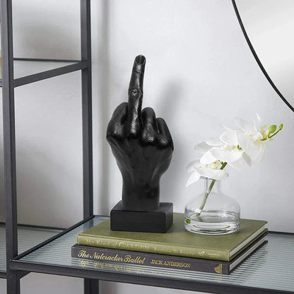 Unique Resin Middle Finger Sculpture – Bold Decorative Statement for Home and Garden 3