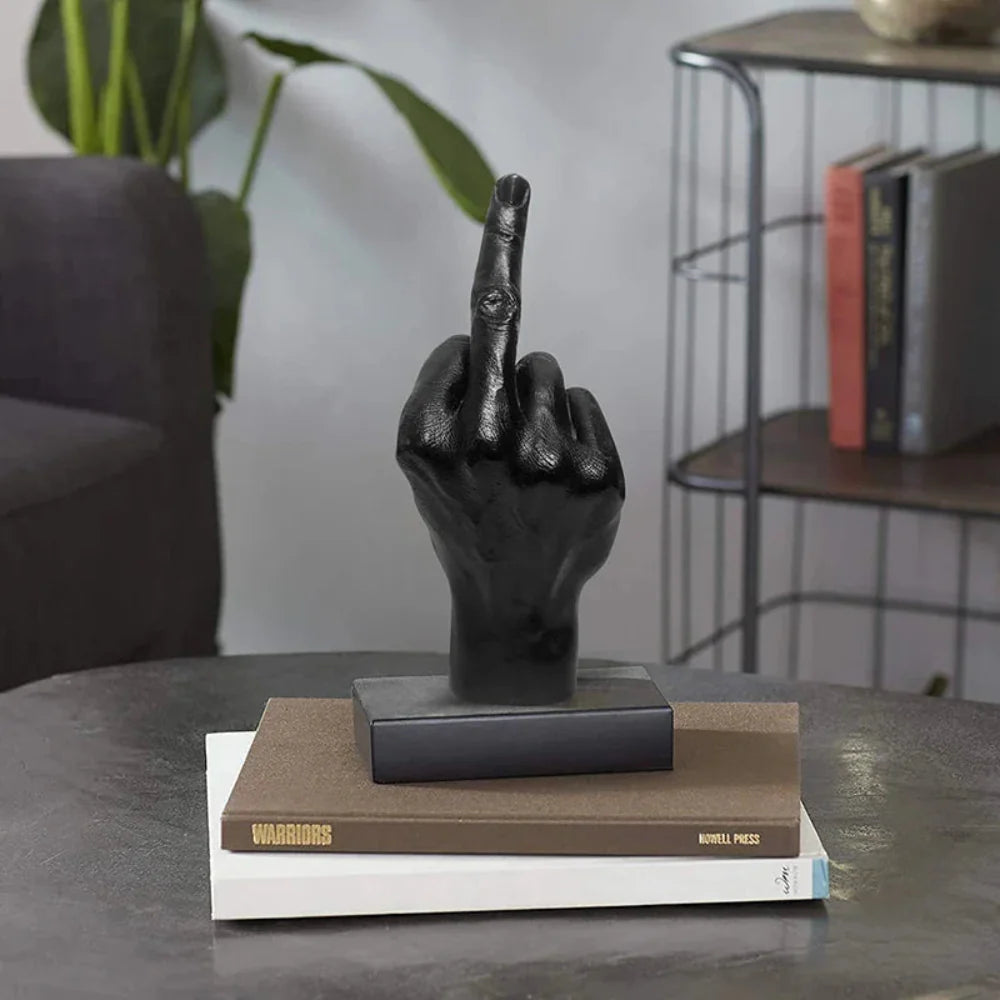 Unique Resin Middle Finger Sculpture – Bold Decorative Statement for Home and Garden 4