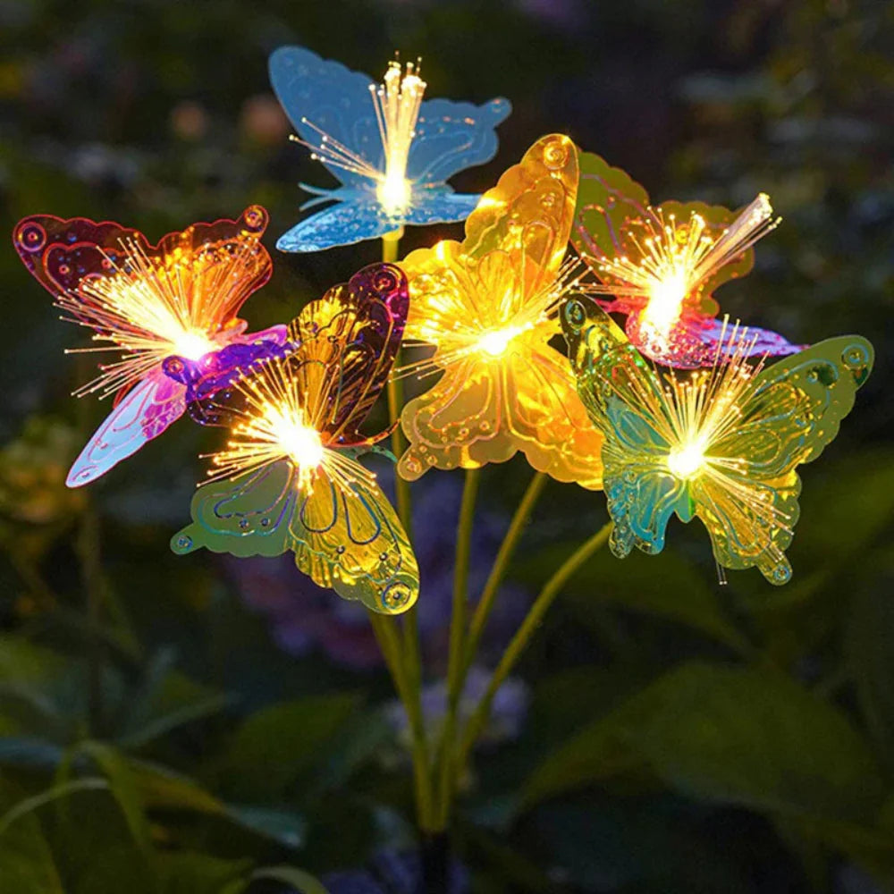 Solar Butterfly Garden Lights – Colorful Outdoor Decor with Reflective Wings 2