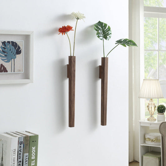 Minimalist Hanging Wall Vase Set – Smooth Ceramic Tubes for Single Stems and Dried Flowers 1