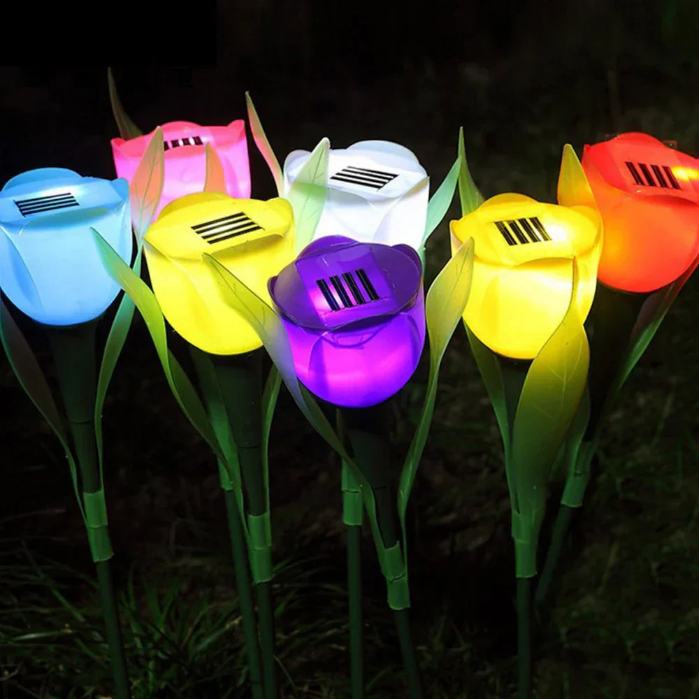 Solar-Powered Color-Changing Tulip Lights for Garden – Weatherproof Decorative Outdoor Lighting 2