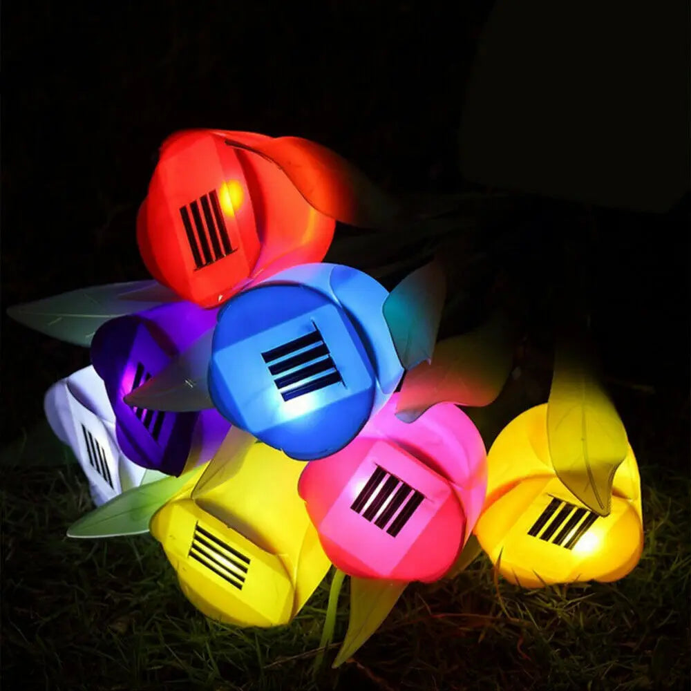 Solar-Powered Color-Changing Tulip Lights for Garden – Weatherproof Decorative Outdoor Lighting 3