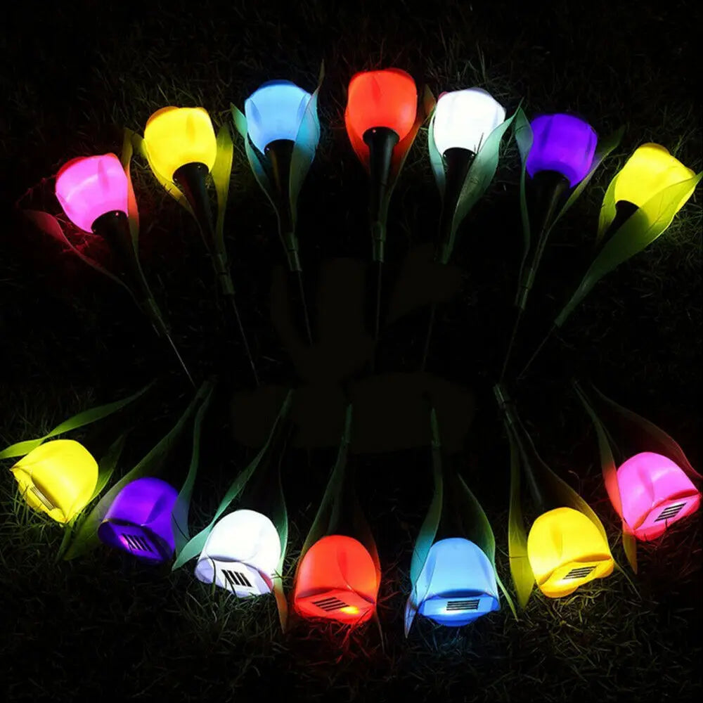 Solar-Powered Color-Changing Tulip Lights for Garden – Weatherproof Decorative Outdoor Lighting 4