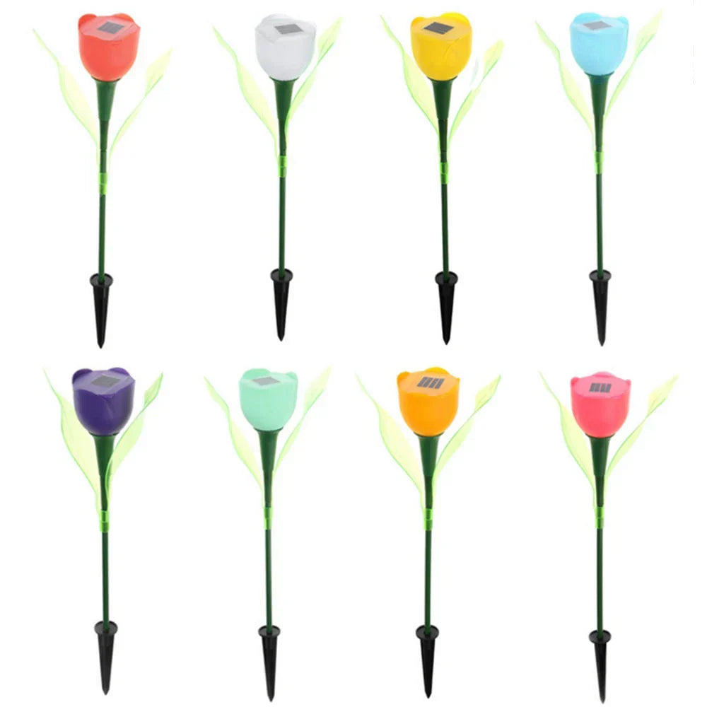 Solar-Powered Color-Changing Tulip Lights for Garden – Weatherproof Decorative Outdoor Lighting 5