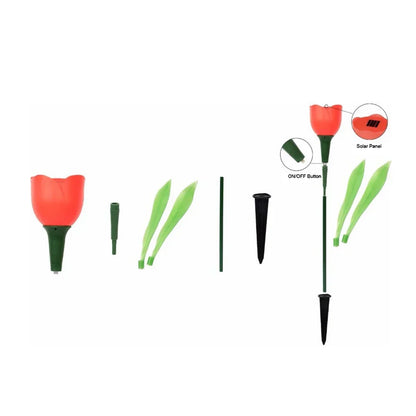 Solar-Powered Color-Changing Tulip Lights for Garden – Weatherproof Decorative Outdoor Lighting 6