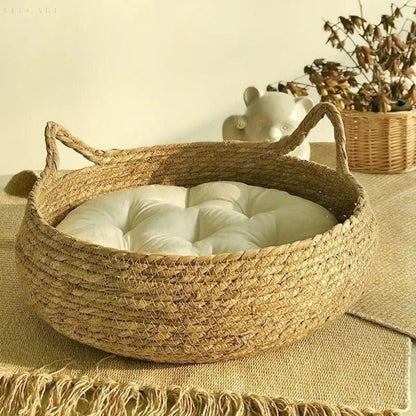Ultra-Soft Cat Bed with Raised Edges for Cozy Comfort – Machine Washable Plush Donut Bed 4