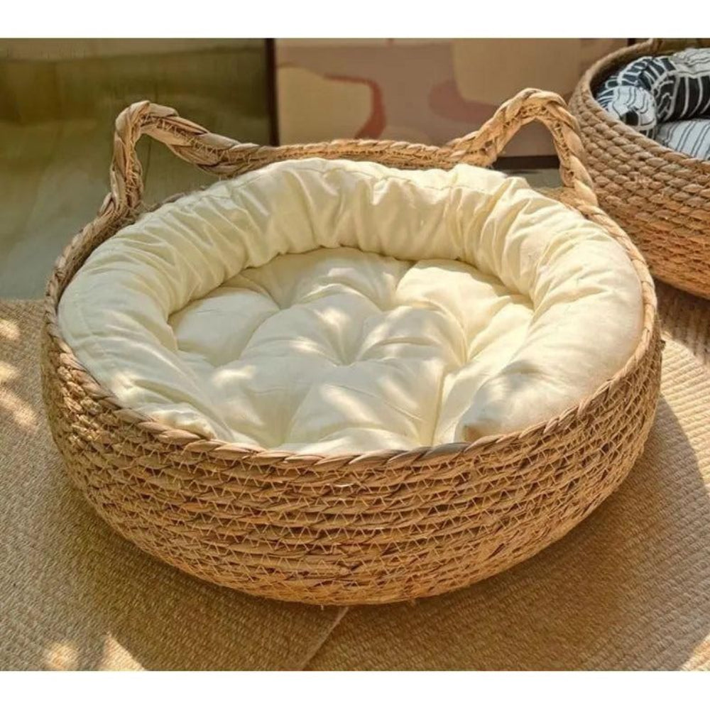 Ultra-Soft Cat Bed with Raised Edges for Cozy Comfort – Machine Washable Plush Donut Bed 9