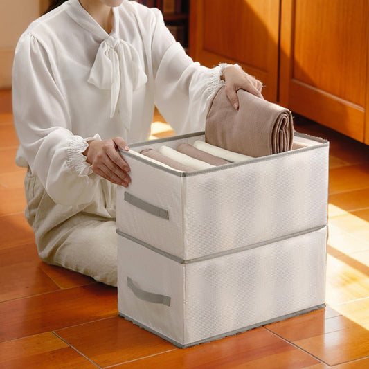 Foldable Clothing Storage Box with Compartments – Space-Saving Organizer for Clothes, Towels, and Accessories 1