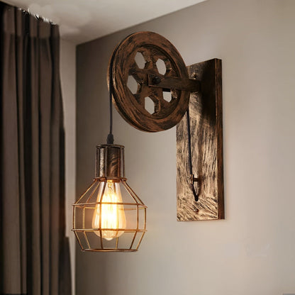 Vintage-Style LED Wall Light with Metal and Glass Design – Industrial Charm for Home Decor 4